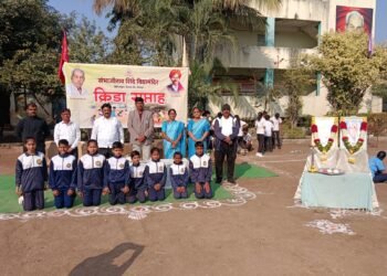 संभाजीराव शिंदे विद्यामंदिरात क्रीडा सप्ताहाचे शानदार उद्घाटन