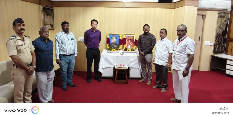 नेताजी सुभाषचंद्र बोस जयंती : महापालिकेच्या वतीने अभिवादन